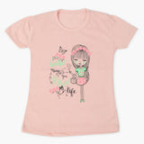 Girls Half Sleeves T-Shirt - Baby Pink, Girls T-Shirts, Chase Value, Chase Value