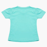 Girls Half Sleeves T-Shirt - Cyan, Girls T-Shirts, Chase Value, Chase Value