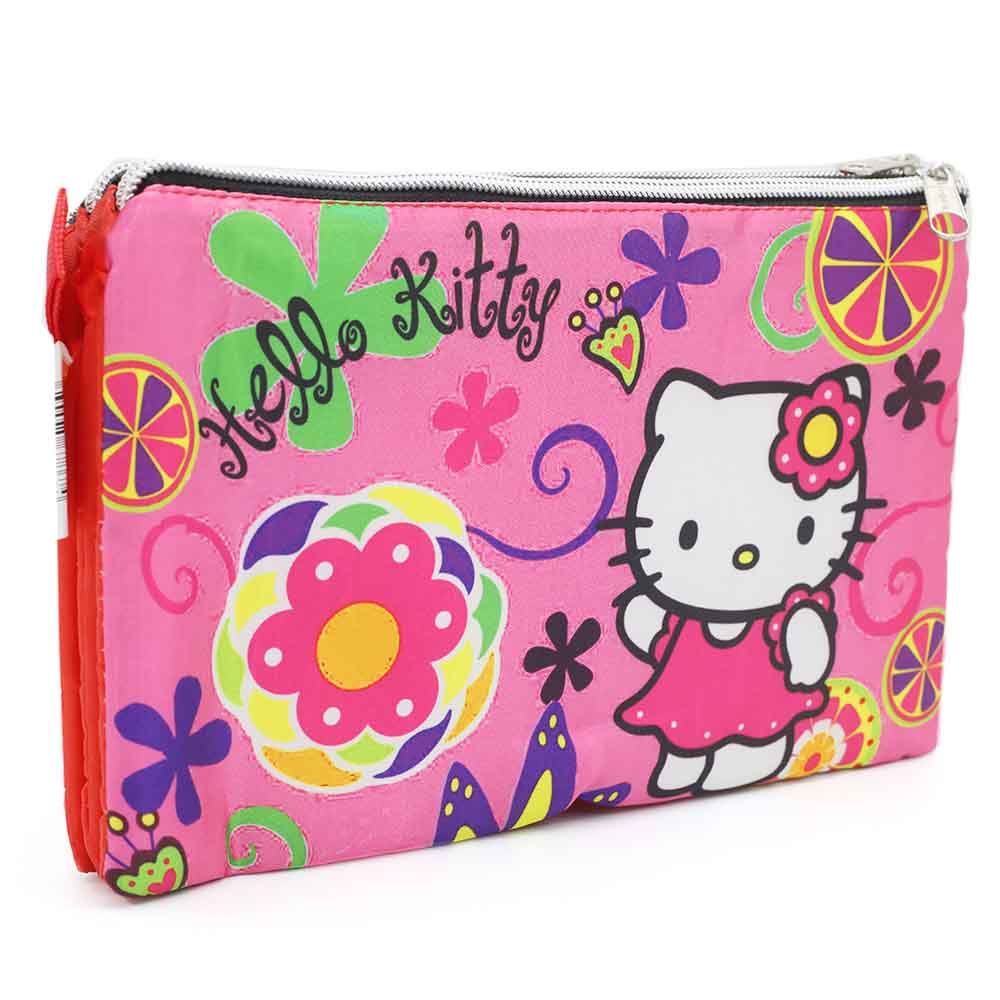 Pencil Pouch Three Zipper - Red, Pencil Boxes & Stationery Sets, Chase Value, Chase Value