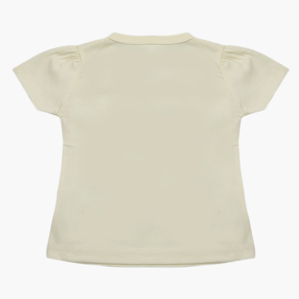 Girls Half Sleeves T-Shirt - Lemon, Girls T-Shirts, Chase Value, Chase Value