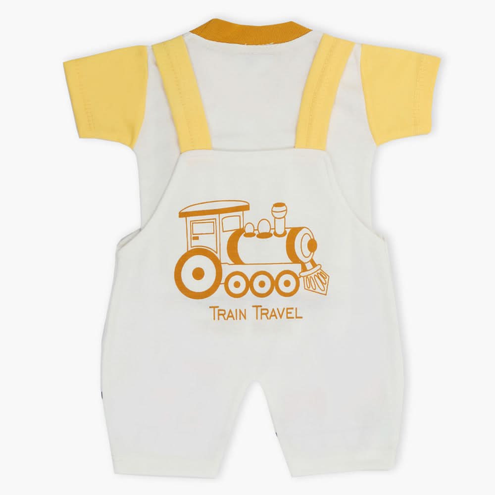 Newborn Boys Half Sleeves Romper - Yellow, Newborn Boys Rompers, Chase Value, Chase Value