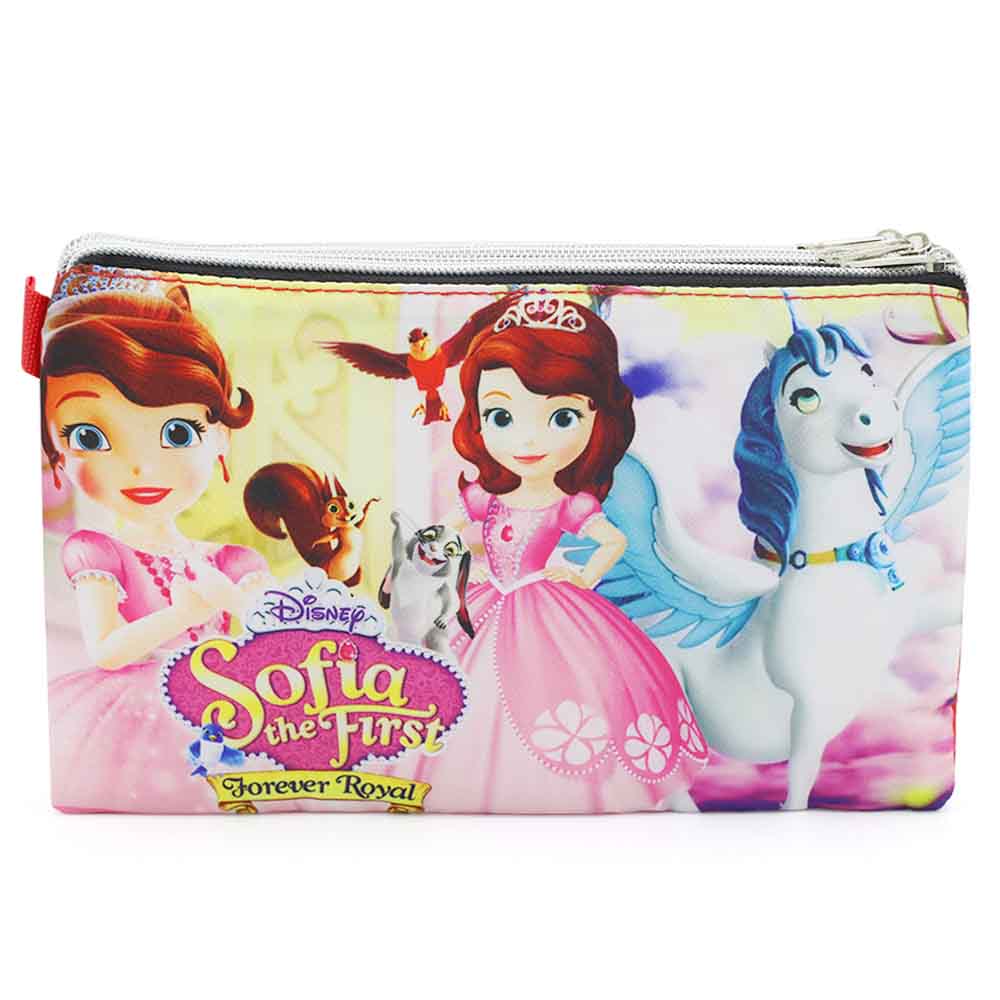 Pencil Pouch Three Zipper - Red, Pencil Boxes & Stationery Sets, Chase Value, Chase Value