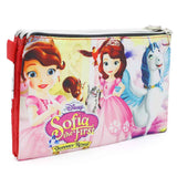 Pencil Pouch Three Zipper - Red, Pencil Boxes & Stationery Sets, Chase Value, Chase Value