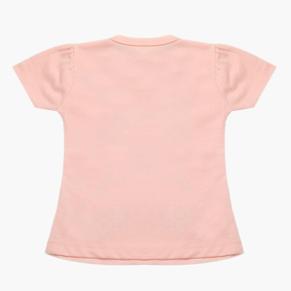 Girls Half Sleeves T-Shirt - Baby Pink, Girls T-Shirts, Chase Value, Chase Value
