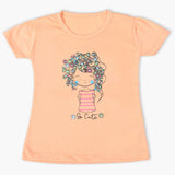 Girls Half Sleeves T-Shirt - Peach, Girls T-Shirts, Chase Value, Chase Value