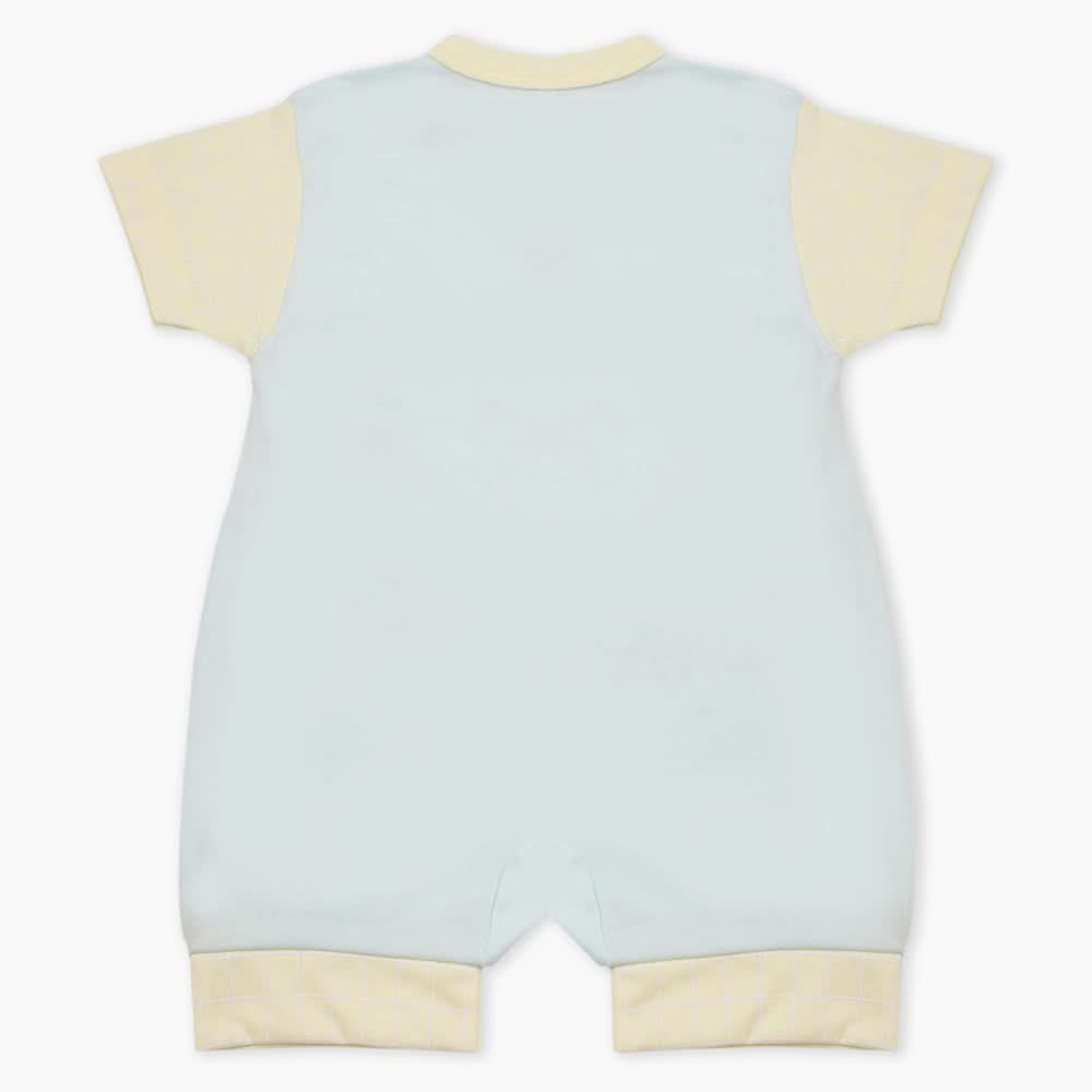 Newborn Boys Half Sleeves Romper - Light Blue, Newborn Boys Rompers, Chase Value, Chase Value