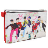 Pencil Pouch Three Zipper - Red, Pencil Boxes & Stationery Sets, Chase Value, Chase Value