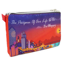 Pencil Pouch Three Zipper - Red, Pencil Boxes & Stationery Sets, Chase Value, Chase Value