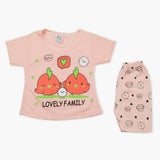 Newborn Girls Half Sleeves Suit - Peach, Newborn Girls Sets & Suits, Chase Value, Chase Value