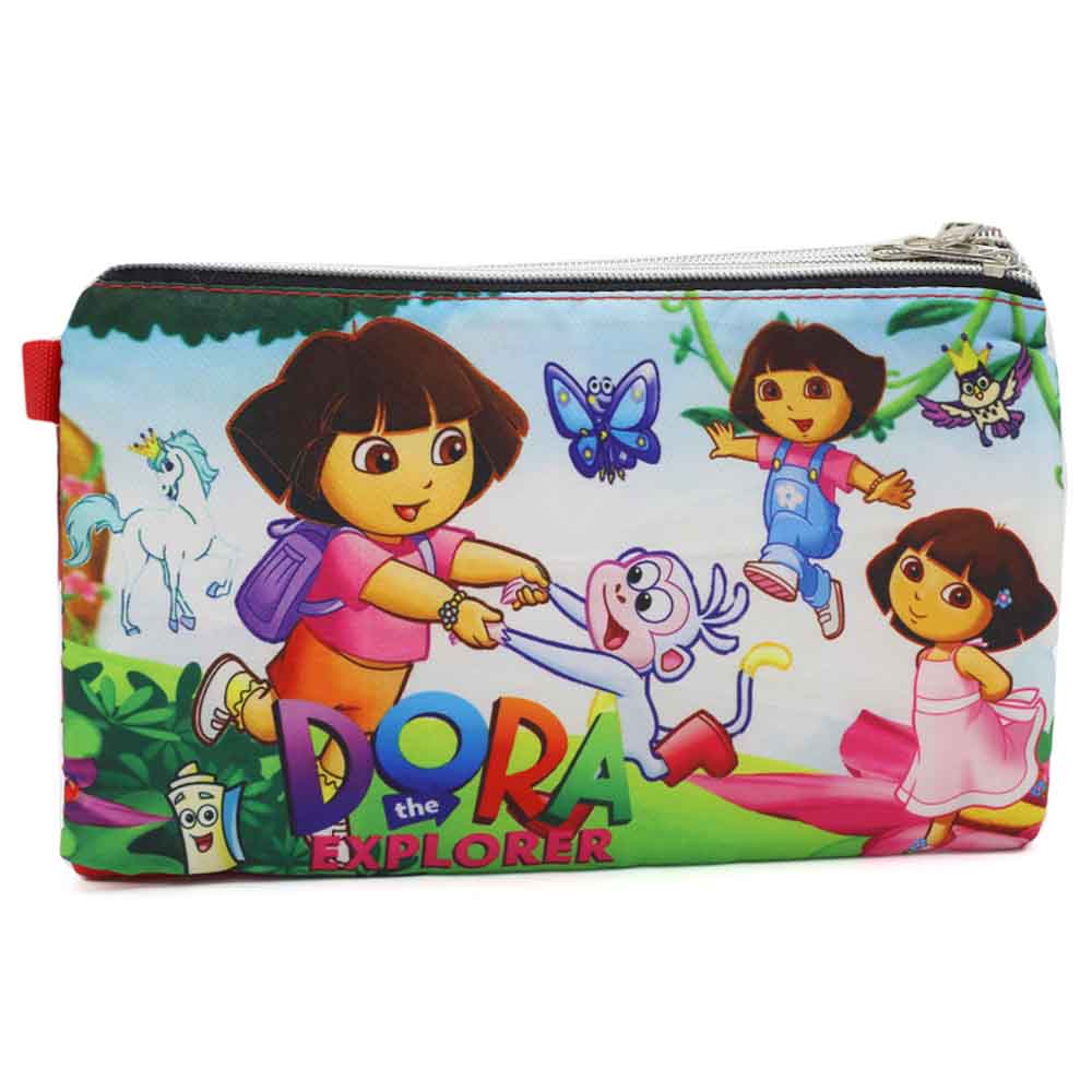 Pencil Pouch Three Zipper - Red, Pencil Boxes & Stationery Sets, Chase Value, Chase Value