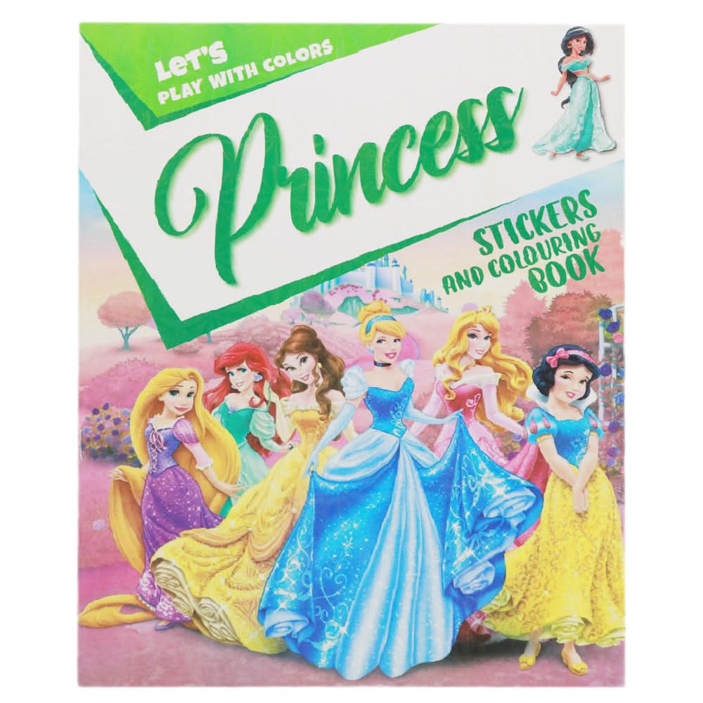 Sticker Coloring Lets Play With Color Princess 3, Coloring Books, Chase Value, Chase Value