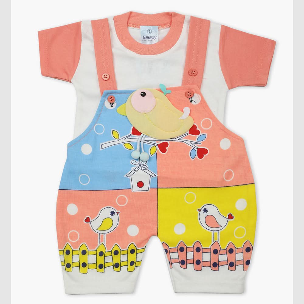 Newborn Boys Half Sleeves Romper - Peach, Newborn Boys Rompers, Chase Value, Chase Value