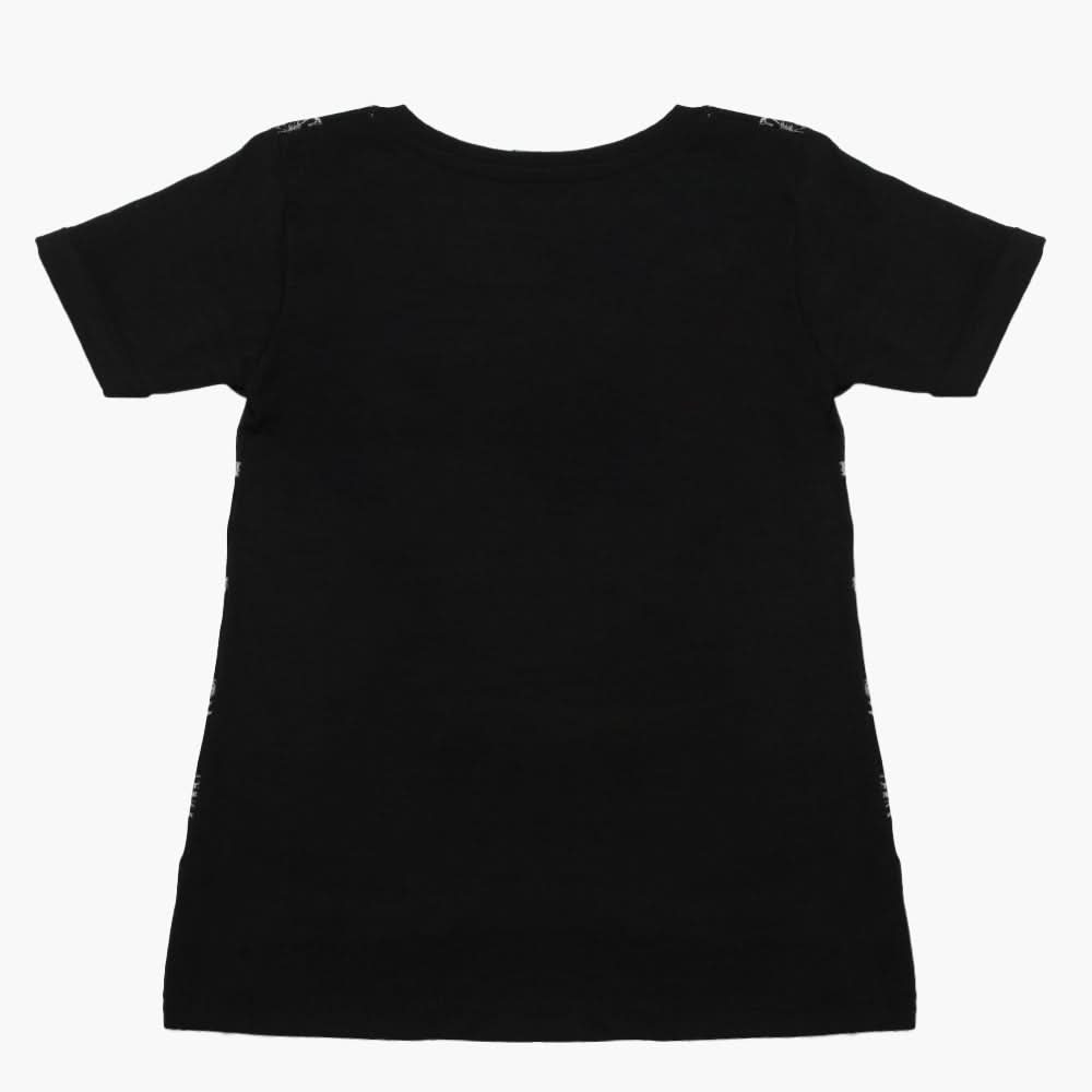 Girls Half Sleeves T-Shirt - Black, Girls T-Shirts, Chase Value, Chase Value