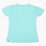 Girls Half Sleeves T-Shirt - Cyan, Girls T-Shirts, Chase Value, Chase Value