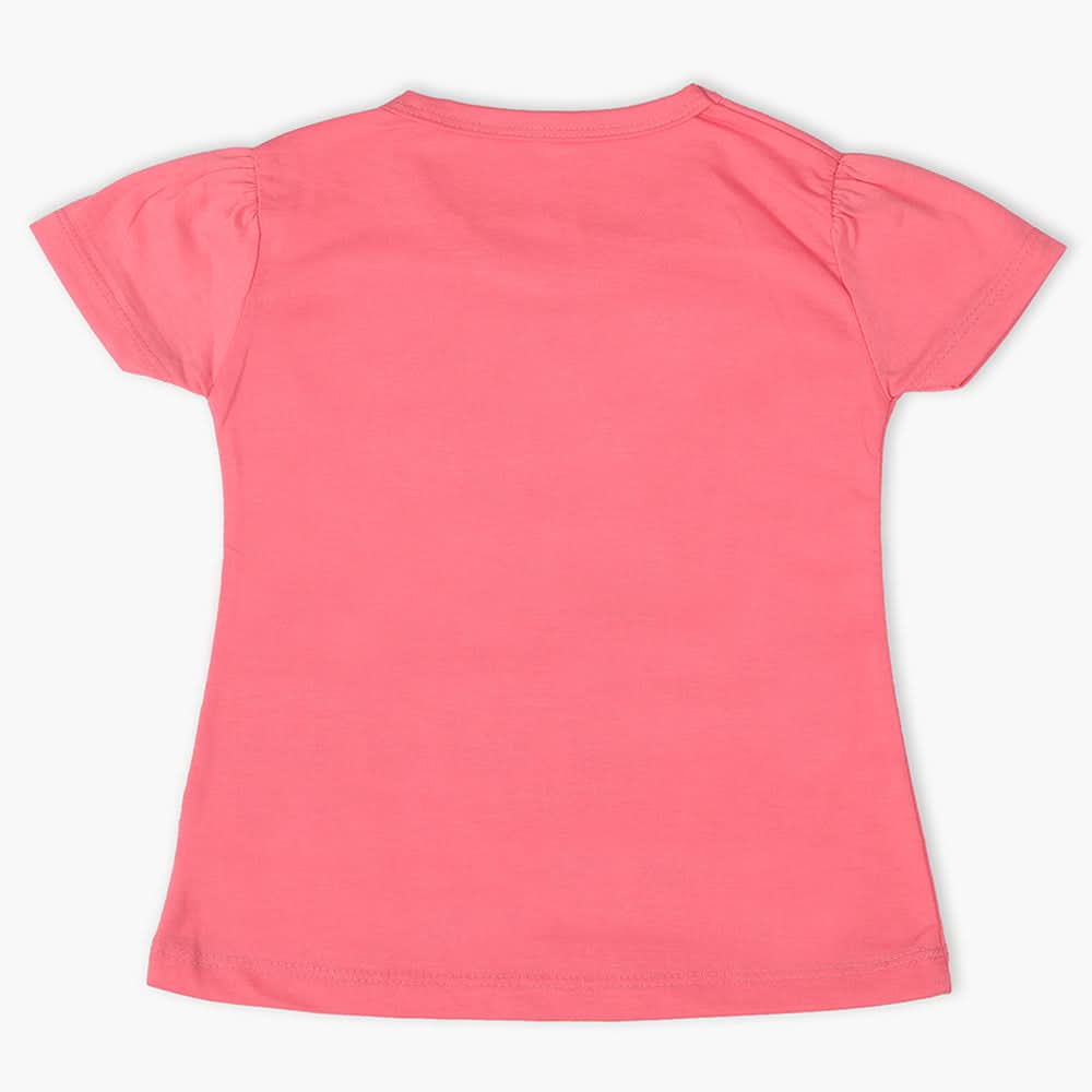 Girls Half Sleeves T-Shirt - Light Pink, Girls T-Shirts, Chase Value, Chase Value