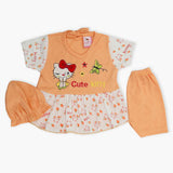 Newborn Girls Half Sleeves Suit - Peach, Newborn Girls Sets & Suits, Chase Value, Chase Value