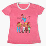 Girls Half Sleeves T-Shirt - Pink, Girls T-Shirts, Chase Value, Chase Value