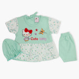 Newborn Girls Half Sleeves Suit - Cyan, Newborn Girls Sets & Suits, Chase Value, Chase Value