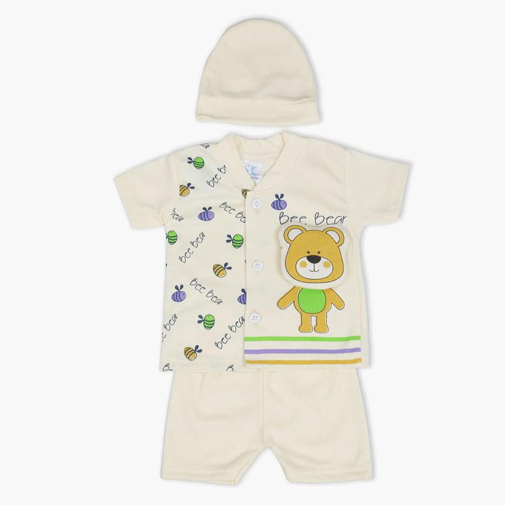 Newborn Boys Half Sleeves Suit - Fawn, Newborn Boys Sets & Suits, Chase Value, Chase Value