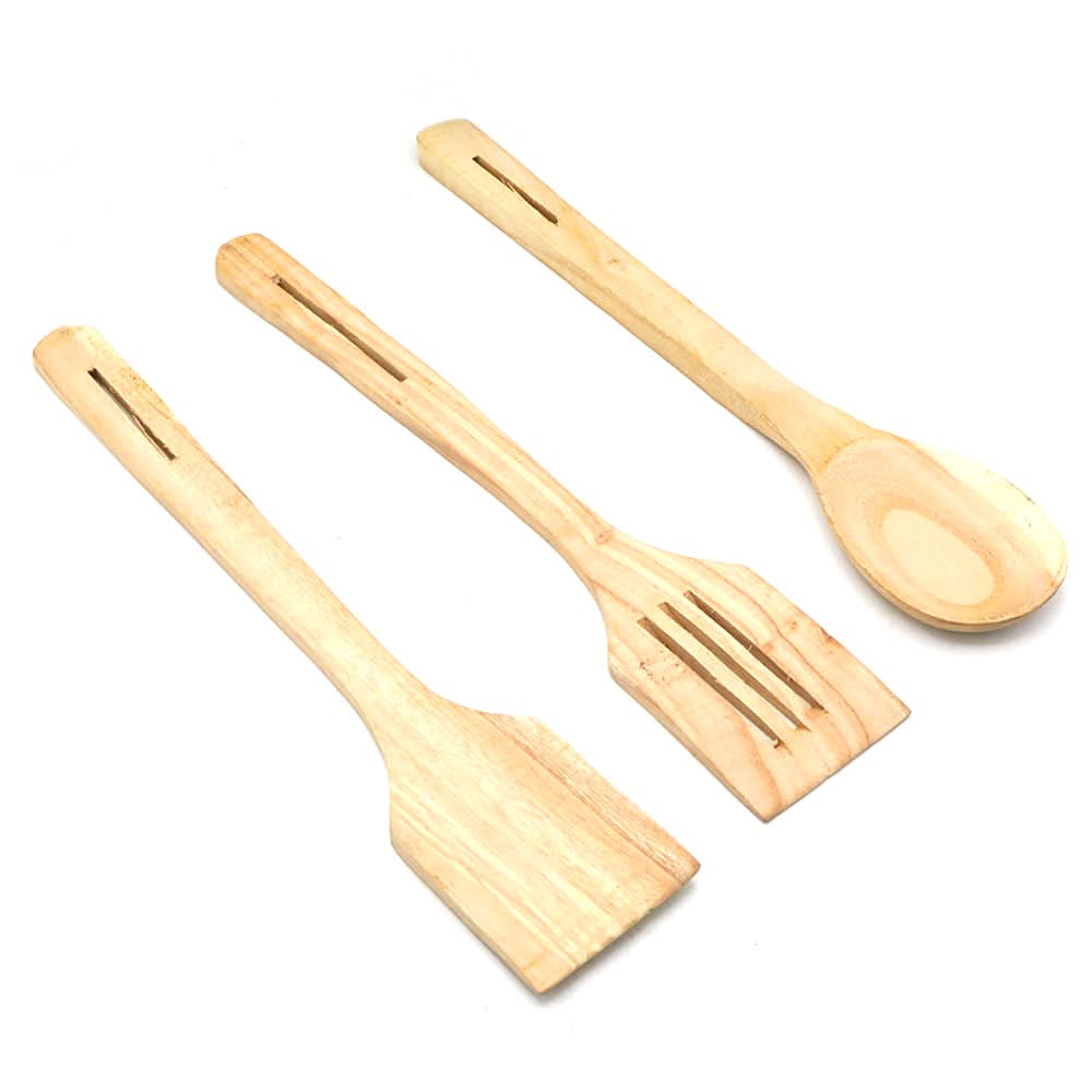Kitchen Wood Spoon Set - 3Pcs, Home & Lifestyle, Kitchen Tools And Accessories, Chase Value, Chase Value