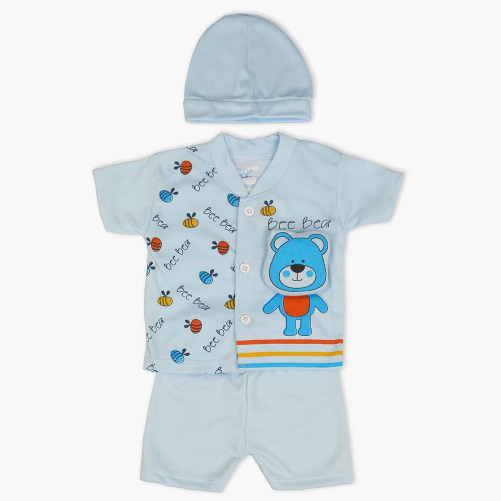 Newborn Boys Half Sleeves Suit - Blue, Newborn Boys Sets & Suits, Chase Value, Chase Value