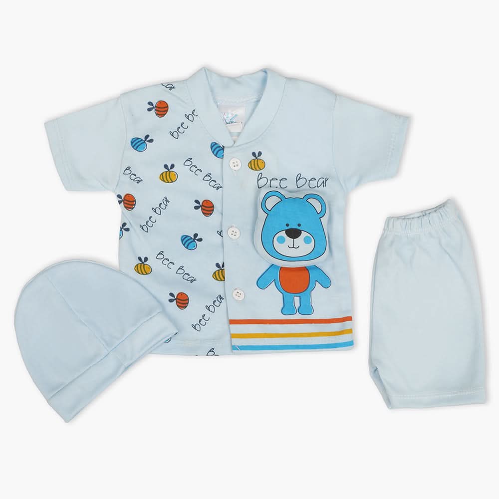 Newborn Boys Half Sleeves Suit - Blue, Newborn Boys Sets & Suits, Chase Value, Chase Value
