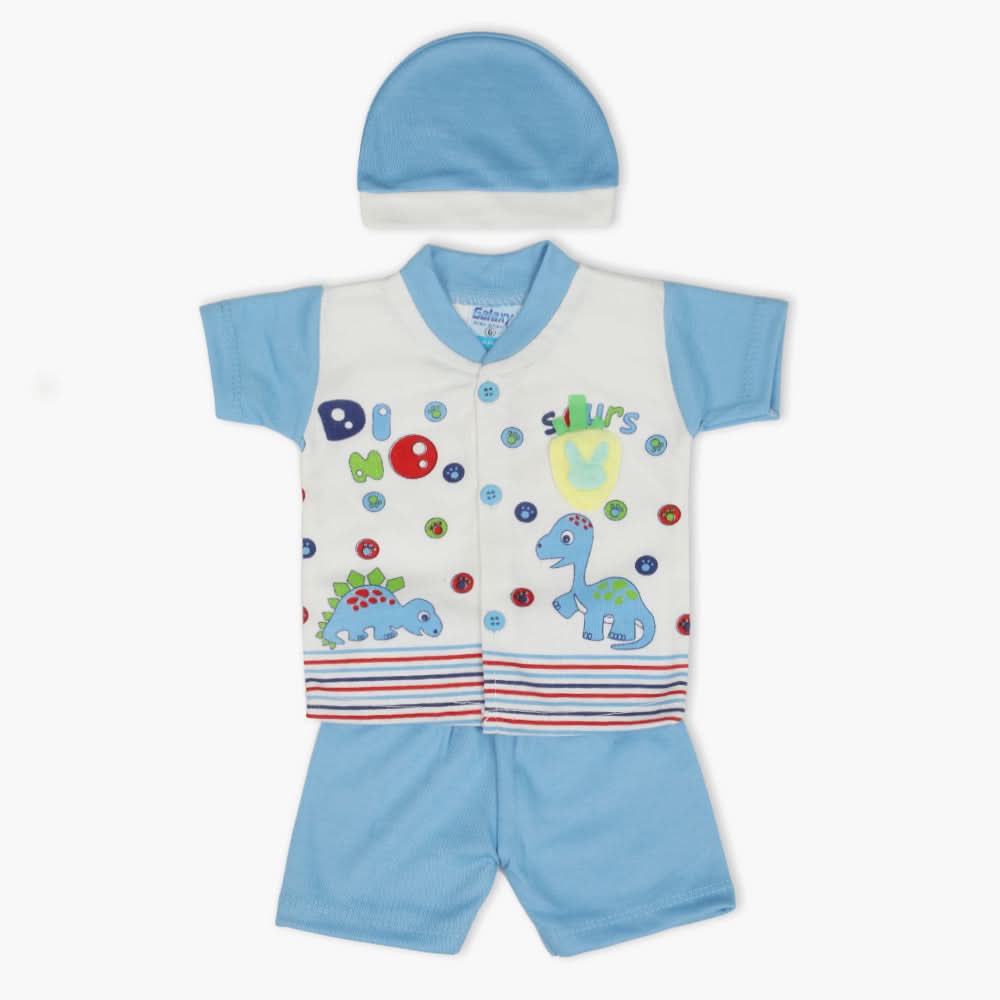 Newborn Boys Half Sleeves Suit - Blue, Newborn Boys Sets & Suits, Chase Value, Chase Value
