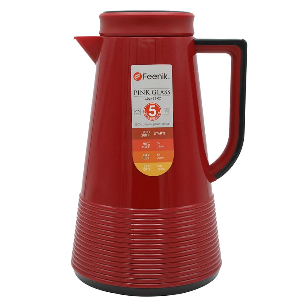 Feenik Flask 1Ltr - Red, Thermos & Mug, Chase Value, Chase Value