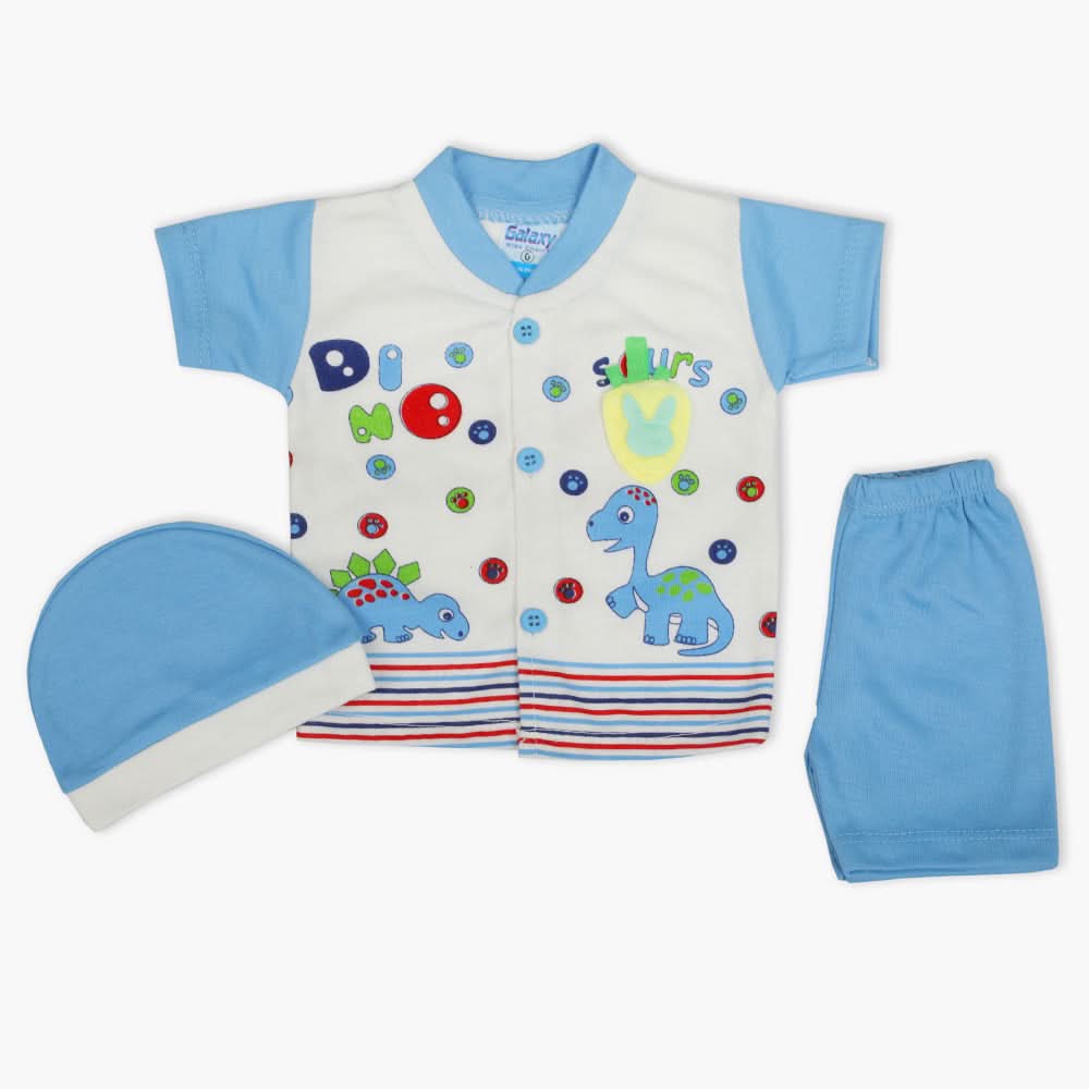 Newborn Boys Half Sleeves Suit - Blue, Newborn Boys Sets & Suits, Chase Value, Chase Value