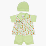 Newborn Girls Half Sleeves Suit - Green, Newborn Girls Sets & Suits, Chase Value, Chase Value