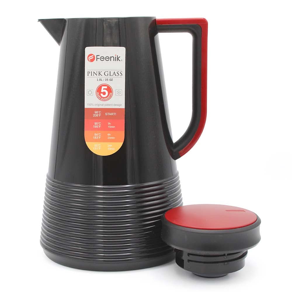 Feenik Flask 1Ltr - Black, Thermos & Mug, Chase Value, Chase Value