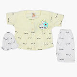 Newborn Girls Half Sleeves Suit - Lemon, Newborn Girls Sets & Suits, Chase Value, Chase Value