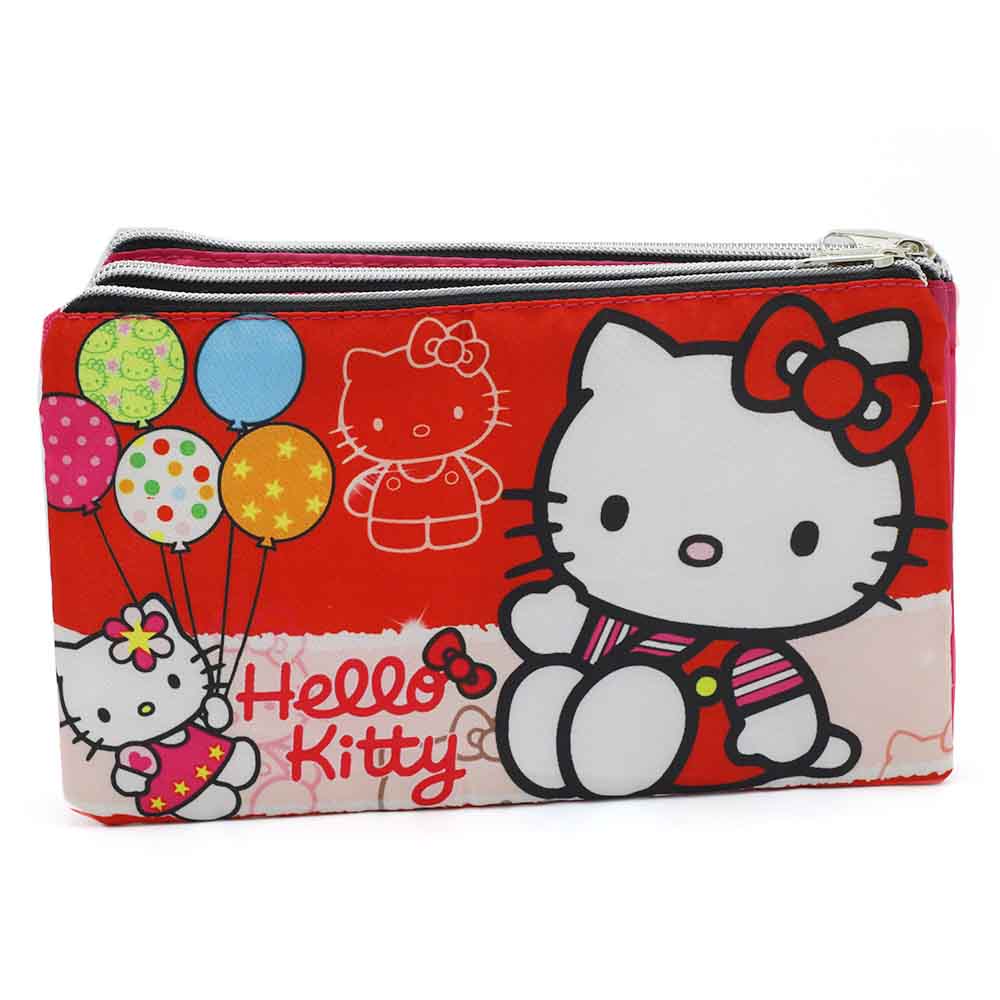 Pencil Pouch Three Zipper - Pink, Pencil Boxes & Stationery Sets, Chase Value, Chase Value