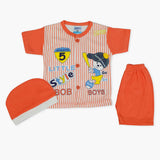 Newborn Boys Half Sleeves Suit - Peach, Newborn Boys Sets & Suits, Chase Value, Chase Value