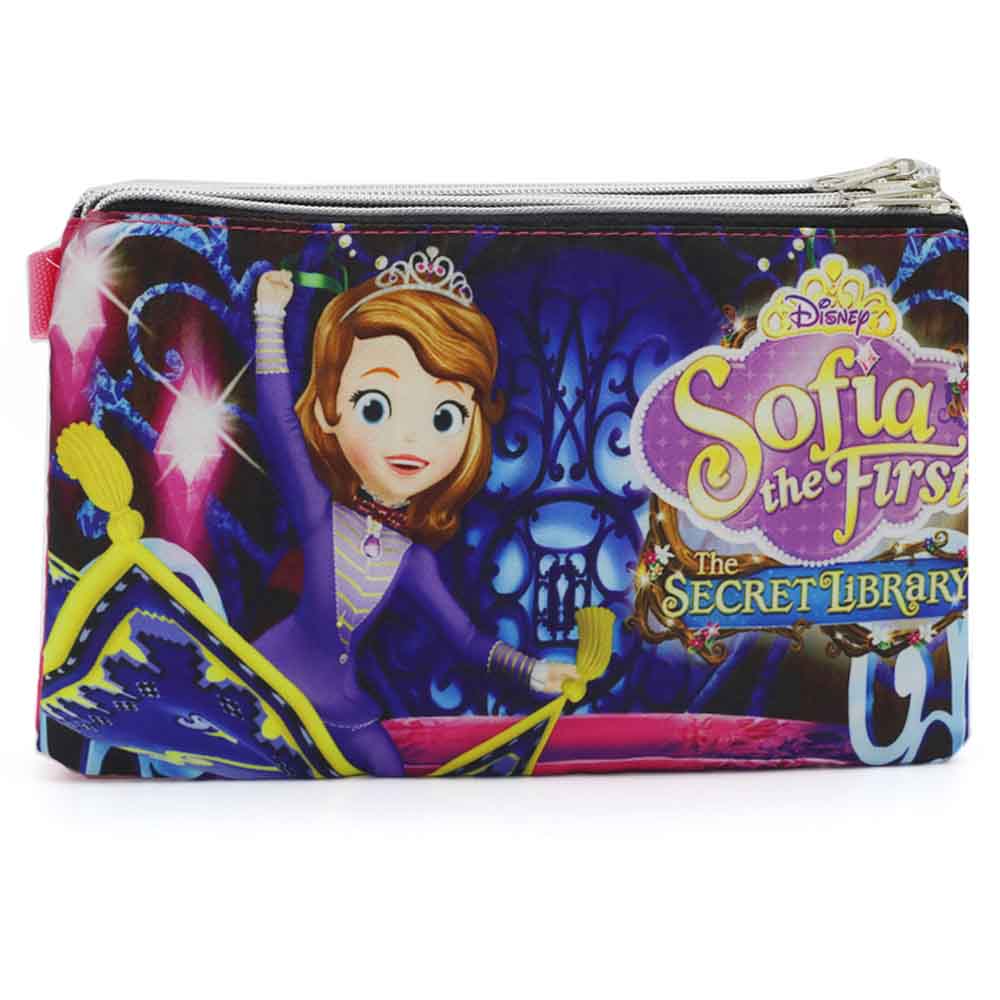 Pencil Pouch Three Zipper - Pink, Pencil Boxes & Stationery Sets, Chase Value, Chase Value