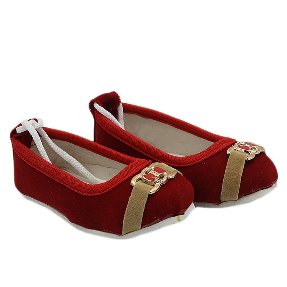 Newborn Girls Net Pumps - Maroon, Kids, NB Shoes And Socks, Chase Value, Chase Value