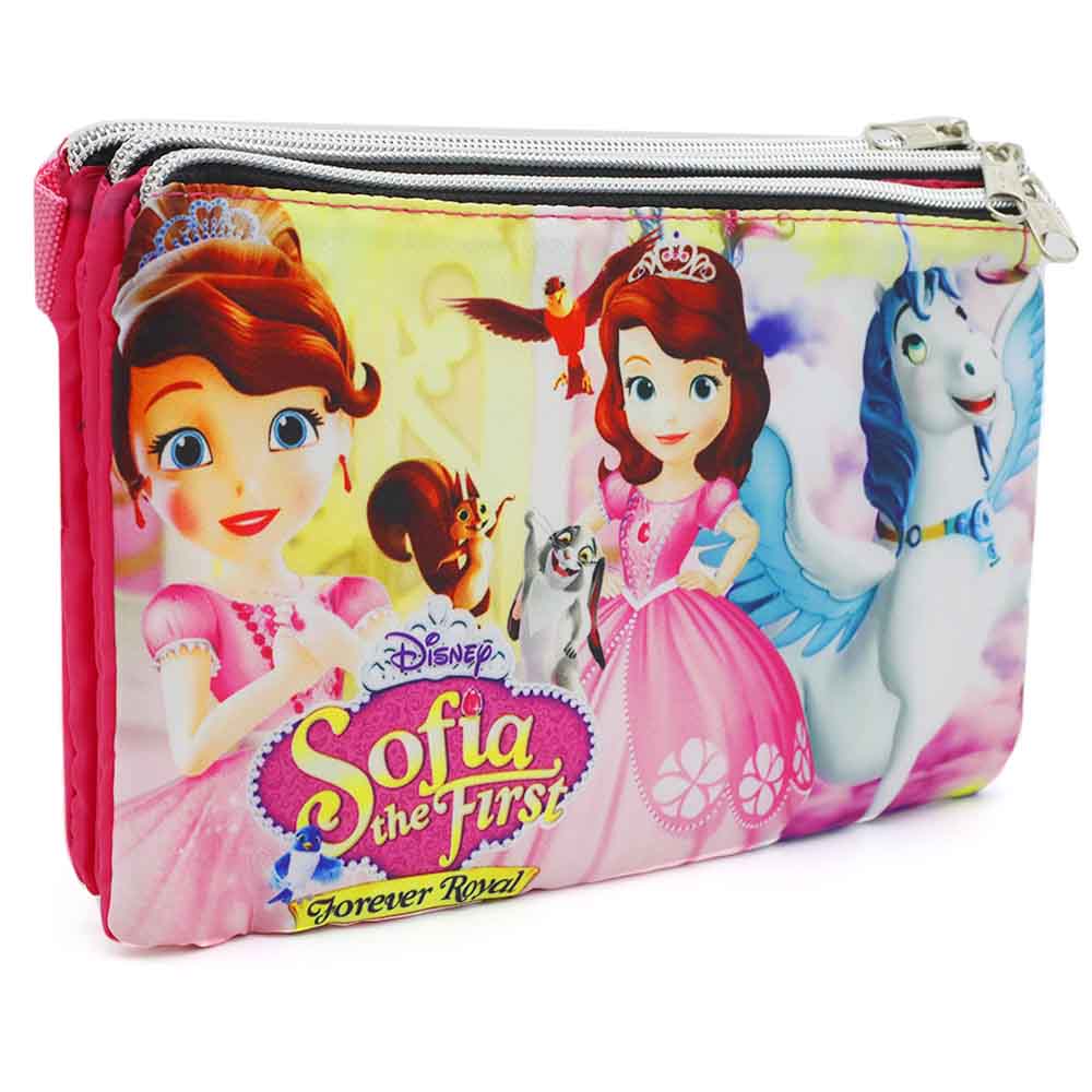 Pencil Pouch Three Zipper - Pink, Pencil Boxes & Stationery Sets, Chase Value, Chase Value
