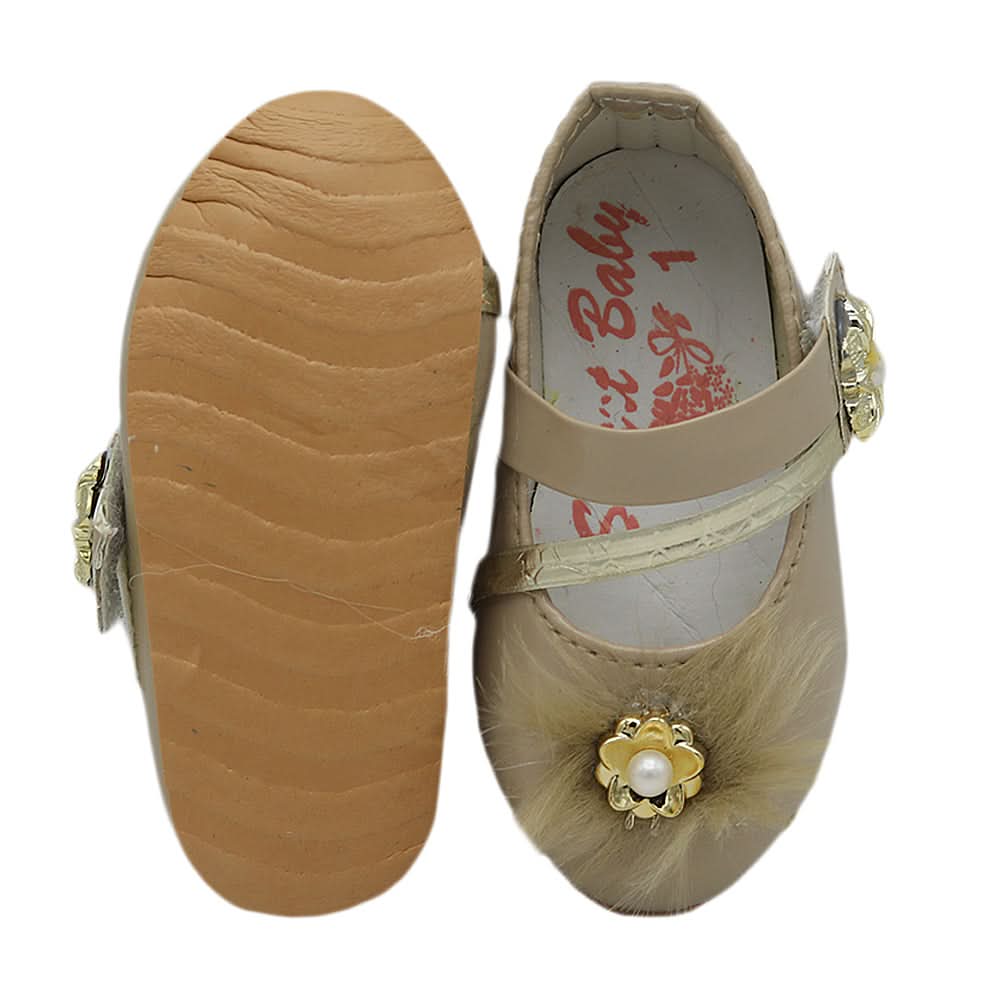 Newborn Girls Fur Pumps - Beige, Kids, NB Shoes And Socks, Chase Value, Chase Value