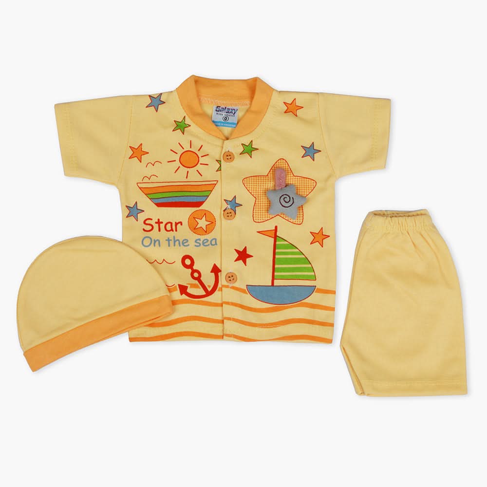 Newborn Boys Half Sleeves Suit - Green, Newborn Boys Sets & Suits, Chase Value, Chase Value
