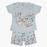 Newborn Girls Half Sleeves Suit - Blue, Newborn Girls Sets & Suits, Chase Value, Chase Value