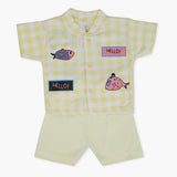 Newborn Boys Half Sleeves Suit - Yellow, Newborn Boys Sets & Suits, Chase Value, Chase Value