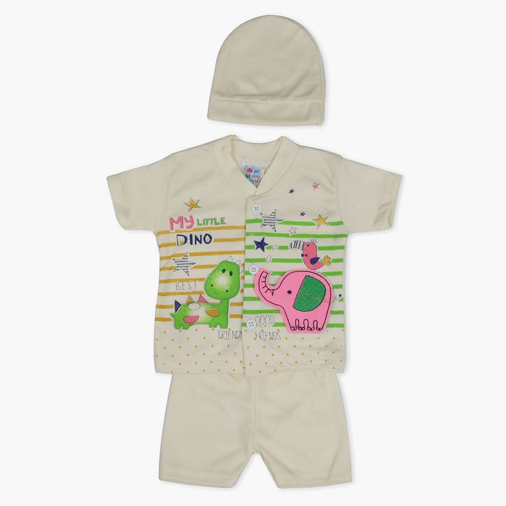 Newborn Girls Half Sleeves Suit - Fawn, Newborn Girls Sets & Suits, Chase Value, Chase Value