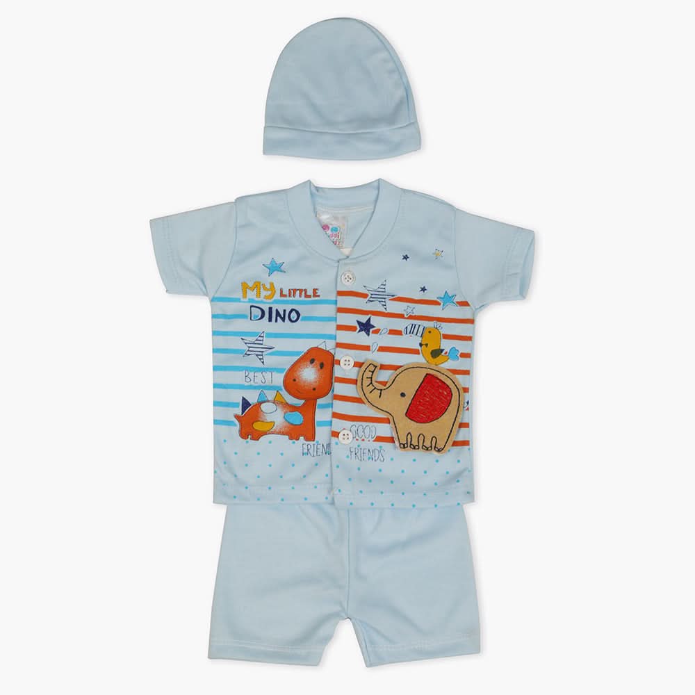 Newborn Girls Half Sleeves Suit - Blue, Newborn Girls Sets & Suits, Chase Value, Chase Value