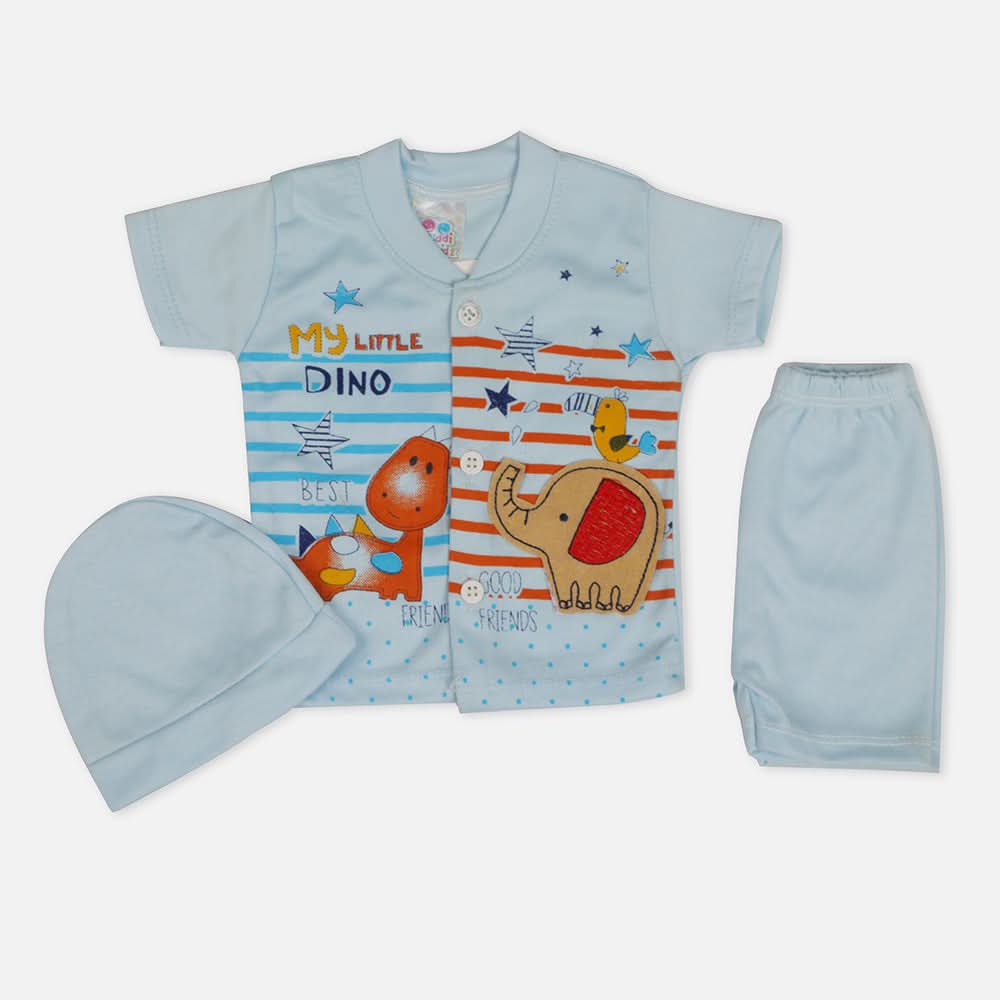 Newborn Girls Half Sleeves Suit - Blue, Newborn Girls Sets & Suits, Chase Value, Chase Value