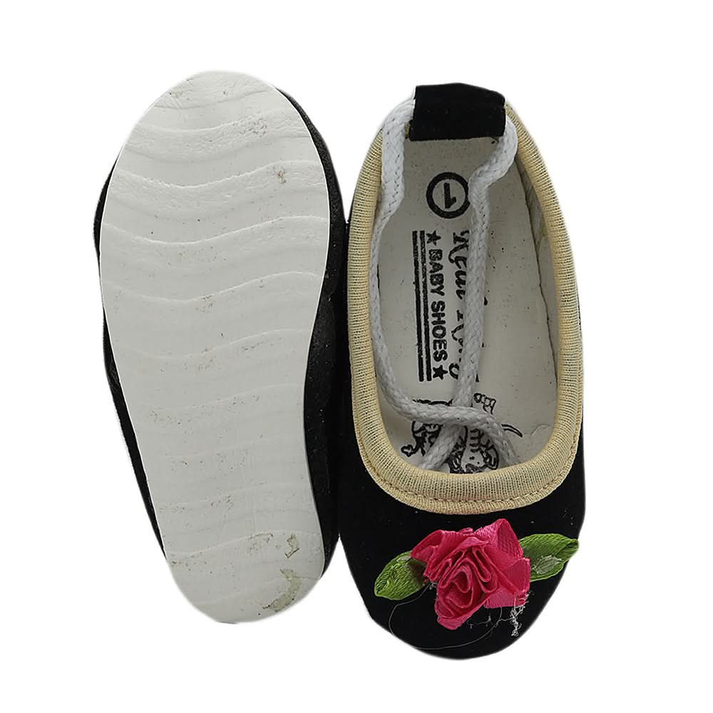 Newborn Girls Net Pumps - Black, Kids, NB Shoes And Socks, Chase Value, Chase Value