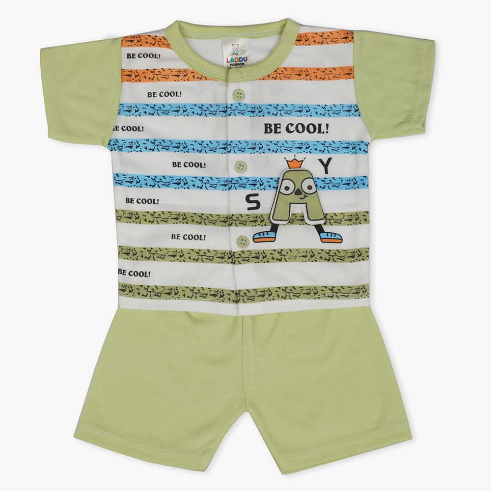Newborn Boys Half Sleeves Suit - Light Green, Newborn Boys Sets & Suits, Chase Value, Chase Value