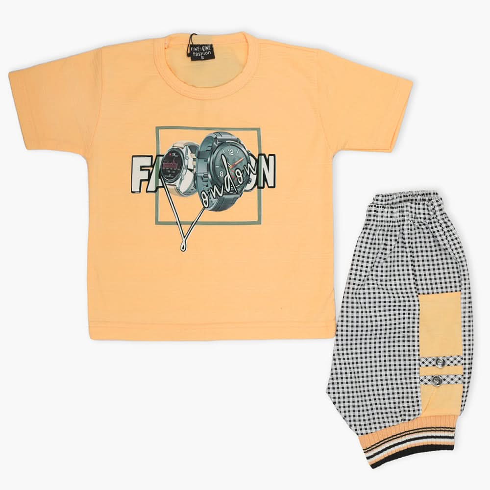 Boys Short Suit - Peach, Boys Sets & Suits, Chase Value, Chase Value