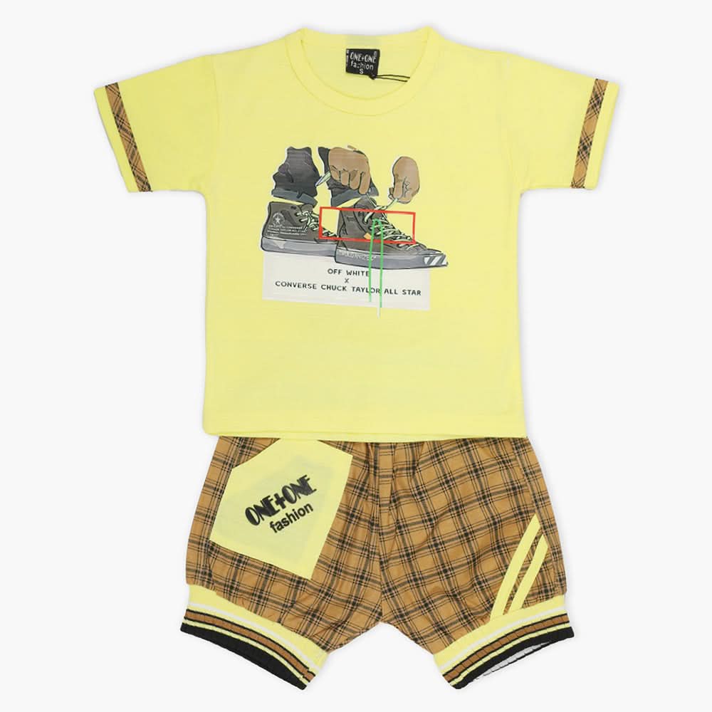 Boys Short Suit - Yellow, Boys Sets & Suits, Chase Value, Chase Value