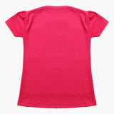 Girls Half Sleeves T-Shirt - Dark Pink, Girls T-Shirts, Chase Value, Chase Value