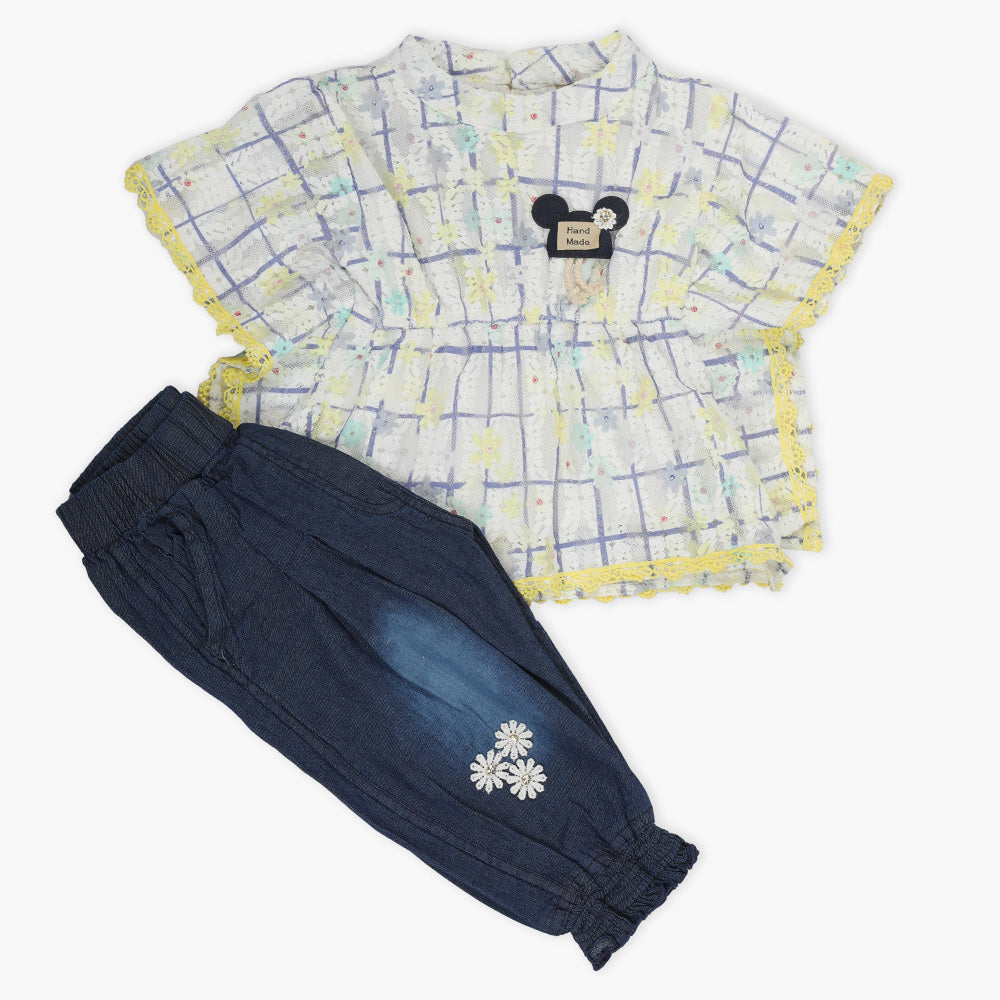 Girls Pant Suit - Yellow, Girls Suits, Chase Value, Chase Value